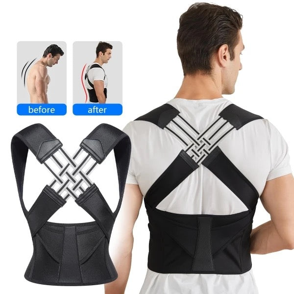 Adjustable Back Brace Posture Corrector – Pain Relief for Men & Women