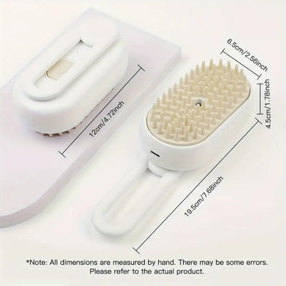 Pet Spray Massage Brush – Steam & Hair Removal Comb