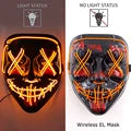 Wireless Neon LED Mask - Halloween & Party Mask