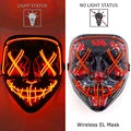 Wireless Neon LED Mask - Halloween & Party Mask