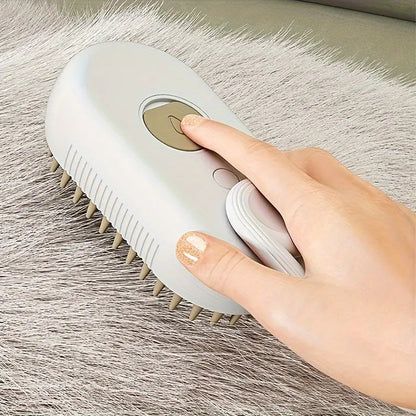 Pet Spray Massage Brush – Steam & Hair Removal Comb