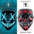 Wireless Neon LED Mask - Halloween & Party Mask